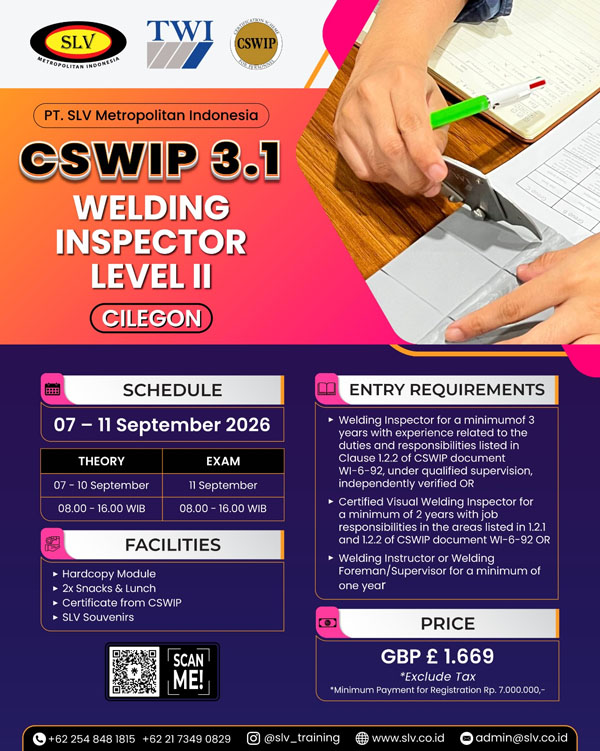 CSWIP 3.1 Welding Inspector – Level 2