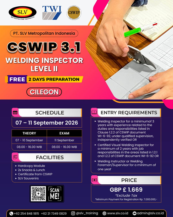 CSWIP 3.1 Welding Inspector – Level 2