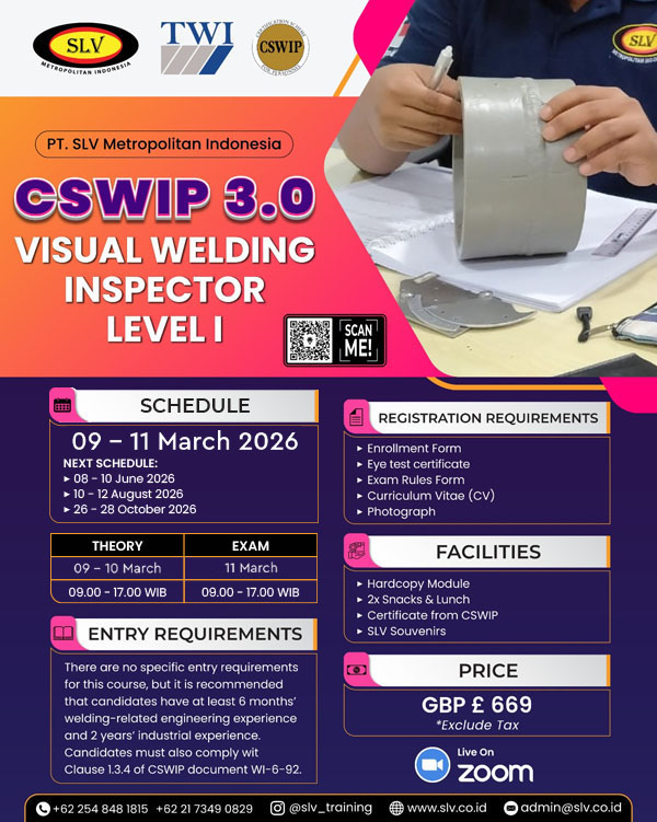 CSWIP 3.0 Visual Welding Inspector – Level I