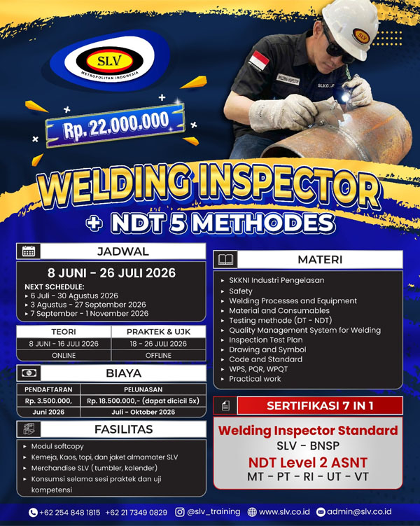 Welding Inspector Indonesia + NDT 5 Metode