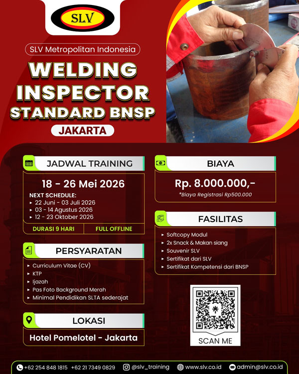 Welding Inspector Standard BNSP – Jakarta